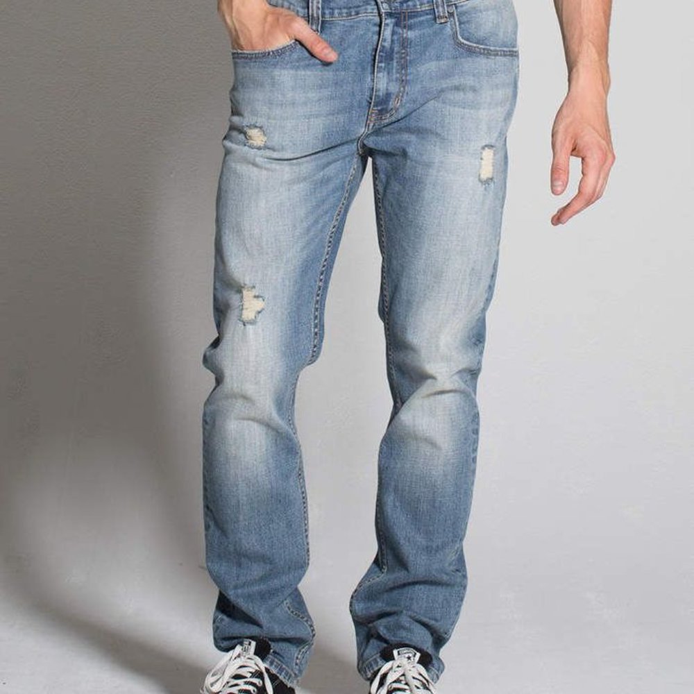 RSQ Brooklyn Relaxed Taper Men's Ripped Jeans Size 28 x 30